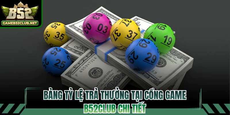 Bảng tỷ lệ trả thưởng tại cổng game B52CLUB chi tiết