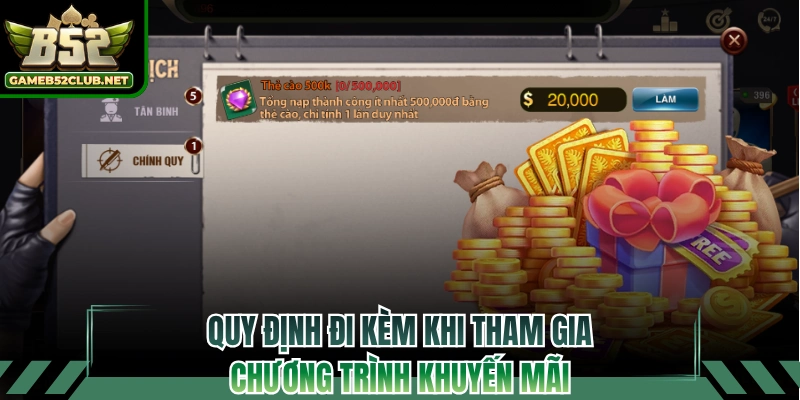 Quy định đi kèm khi tham gia chương trình khuyến mãi